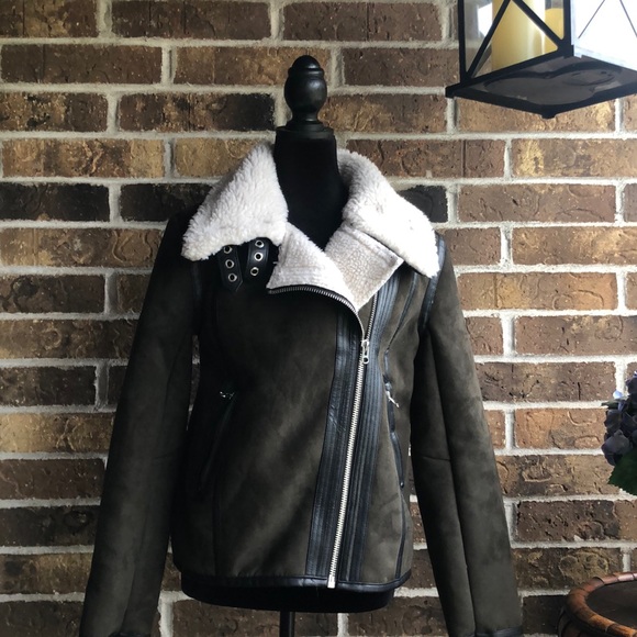 H&M Divided Faux Leather/FurBiker Jacket - Picture 2 of 11